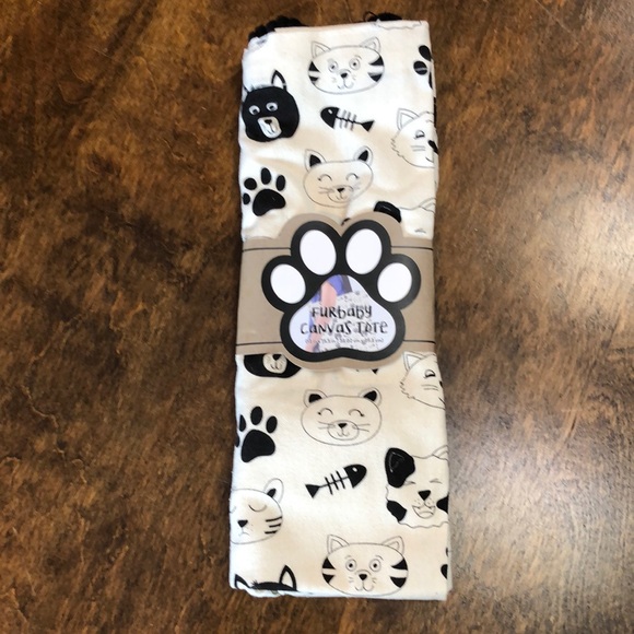 Cat Canvas Furbaby tote - Picture 2 of 3